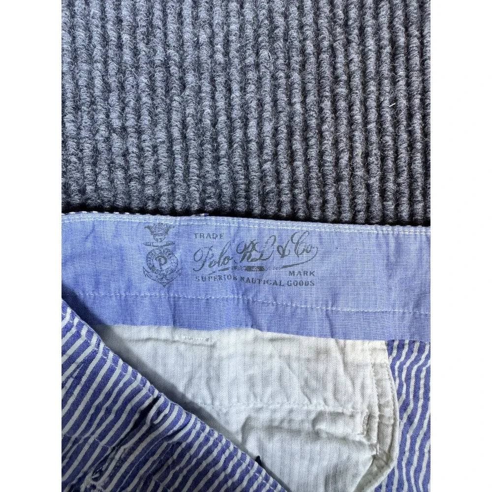 Polo Ralph Lauren Chino Shorts Mens 44 44B Pinstripe Seersucker 9